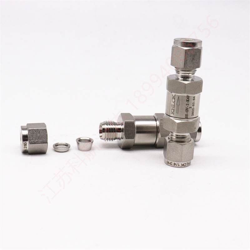 316L不锈钢气体管路KHLOK单向阀止回阀,气体输送的坚固卫士